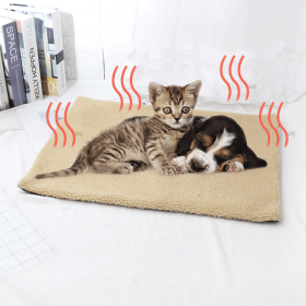 Non-Electric Self Heating Mat (Color: Beige, size: 60*45cm/23.6*17.7in)